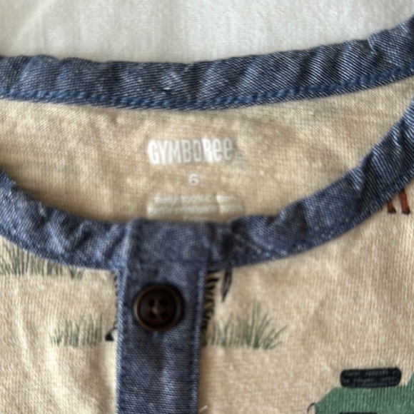 Gymboree Boys Safari Henley Top - Safari - Tan Size 6 - Picture 3 of 4